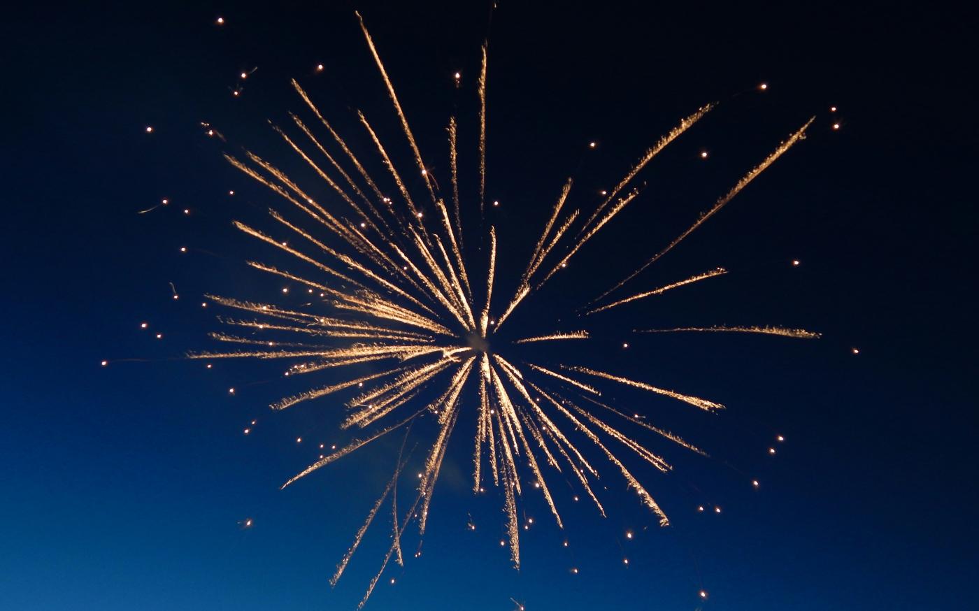 A fireworks display in the night sky by Josie Weiss courtesy of Unsplash.